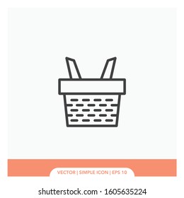 Shopping basket cart Icon Vector Illustration