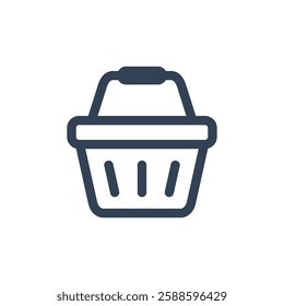 Shopping Basket, Cart Icon Vector Logo Template