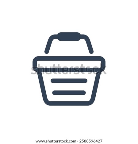 Shopping Basket, Cart Icon Vector Logo Template