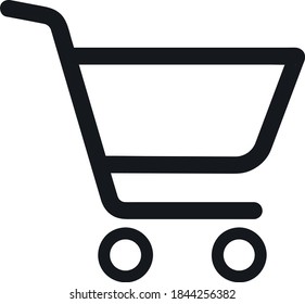 Shopping basket cart vector icon