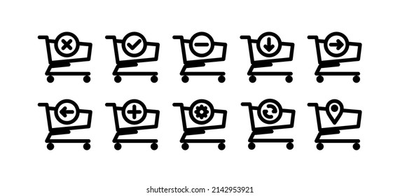 Shopping, basket, cart vector icon set. Simple element illustration from UI concept. Shopping, basket vector icon. Finance concept vector illustration.