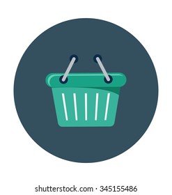 
Shopping Basket Colored Vector Icon
