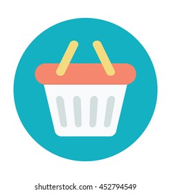 Shopping Basket Colored Vector Icon