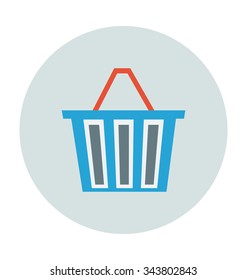 
Shopping Basket Colored Vector Illustration
