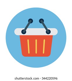 
Shopping Basket Colored Vector Illustration
