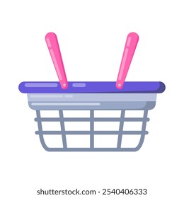 shopping basket commercial icon isolated