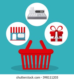 Shopping basket  design, Vector illustration