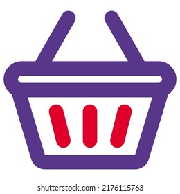 Shopping basket of different size for purchasing items