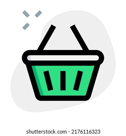Shopping basket of different size for purchasing items