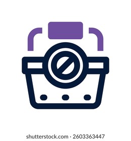 shopping basket dual tone icon. Sleek and modern vector icon for websites, mobile apps, marketing materials, and corporate design. Fully scalable and ready to use.