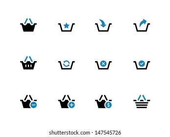 Shopping Basket duotone icons. Vector illustration. 