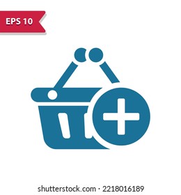 Compras, cesta de la compra, comercio electrónico, icono del vector de compra en línea. Icono alineado en píxel profesional en estilo glifo.