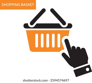 Shopping Basket editable flat vector icons.