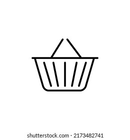 icono de trazo editable de la cesta de compras, icono de trazo inteligente