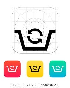 Shopping basket exchange icon. Vector illustration.