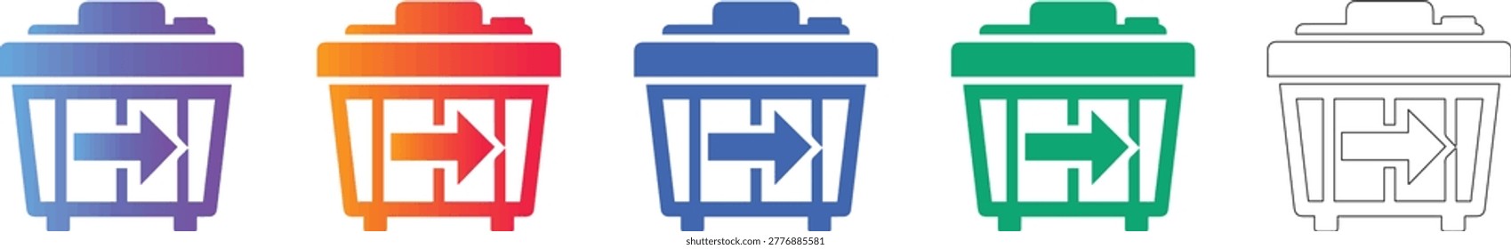 Shopping Basket Export Icon Set vol 2316