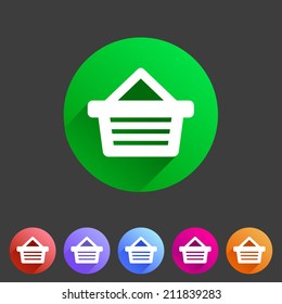 Shopping basket flat icon