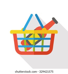 shopping basket flat icon