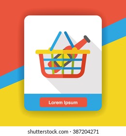 shopping basket flat icon