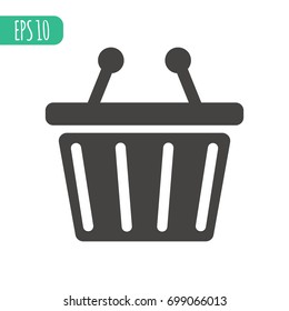 Shopping Basket Flat Icon.