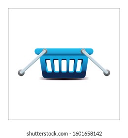 Shopping Basket flat icon isolated on white background. Simple Shopping Basket sign symbol in flat style. Autumn element Vector illustration for web and mobile design.
