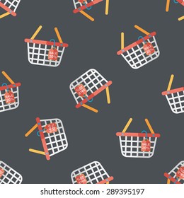 shopping basket flat icon,eps10 seamless pattern background
