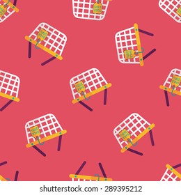shopping basket flat icon,eps10 seamless pattern background
