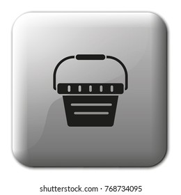 Shopping basket flat vector icon.