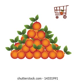 Shopping basket with fruit