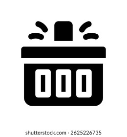 ícone do glifo da cesta de compras. Ícone vetorial forte e sólido para sites, interfaces móveis, apresentações e marca visual. Alta qualidade e fácil de editar.