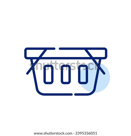 Shopping basket with handles down. Pixel perfect icon