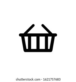 Shopping basket icon black vector illustration