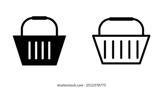 shopping basket - icon. Shopping Cart Logo, Container For Goods And Products, Economics Symbol Design Elements, Basket. design eps 10