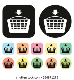 Shopping basket icon. Shopping cart icon. Shopping. Cart. Vector