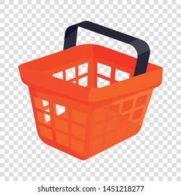 Shopping basket icon. Cartoon illustration of shopping basket vector icon for web.