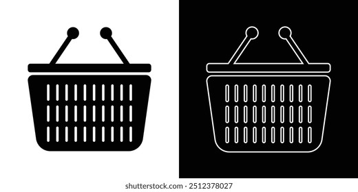  Shopping basket icon collection. Shopping cart line and flat icon. Internet shop symbol. Web store shopping cart. design eps 10