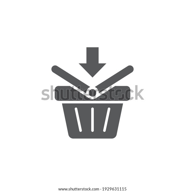shopping basket icon, color, line, outline\
vector sign, linear style pictogram isolated on white. Symbol, logo\
illustration