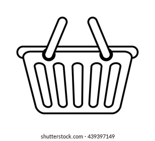 Shopping basket icon. Shopping and commerce design. vector graph