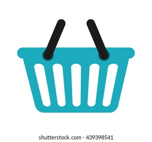 Shopping basket icon. Shopping and commerce design. vector graph