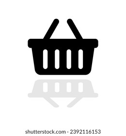 Shopping basket icon. Cost of living. Vector icon isolated on white background.