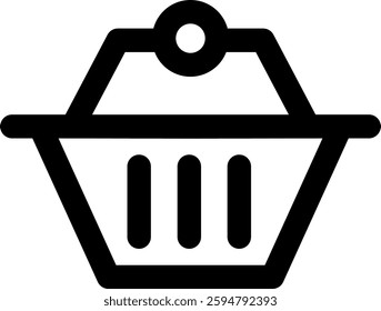 Shopping Basket Icon Design For Personal and Commercial use