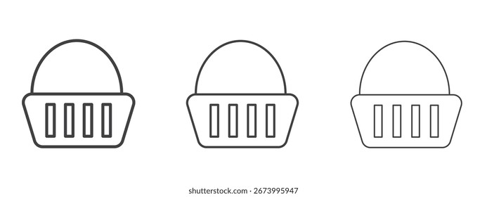 Projeto de ícone de cesta de compras, adequado para web, infográficos, interface e aplicativos.