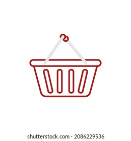 Shopping  basket icon design template vector isolated illustration