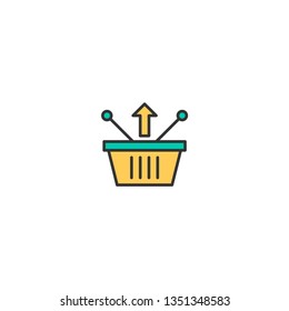 Shopping basket icon design. Shopping icon vector illustration