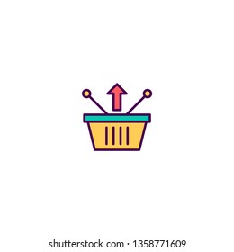 Shopping basket icon design. Shopping icon vector illustration