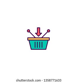 Shopping basket icon design. Shopping icon vector illustration