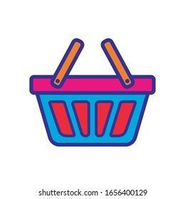 plantilla vectorial de diseño de icono de cesta de compras