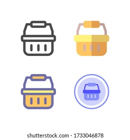 shopping basket Icon design for your web site design, logo, app, UI. Vector graphics illustration and editable stroke. EPS 10.