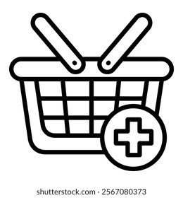 Shopping Basket Icon Element For Design