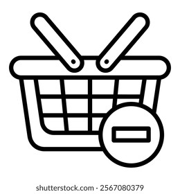 Shopping Basket Icon Element For Design